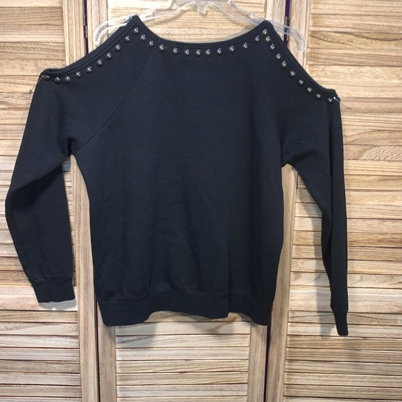 Guess Sweatshirt Round Studs Open Shoulder Banded L/S XL - Picture 8 of 10
